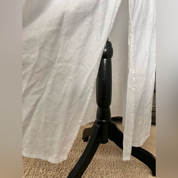 DKNY Women's Linen Dress - White - Picture 6 of 7